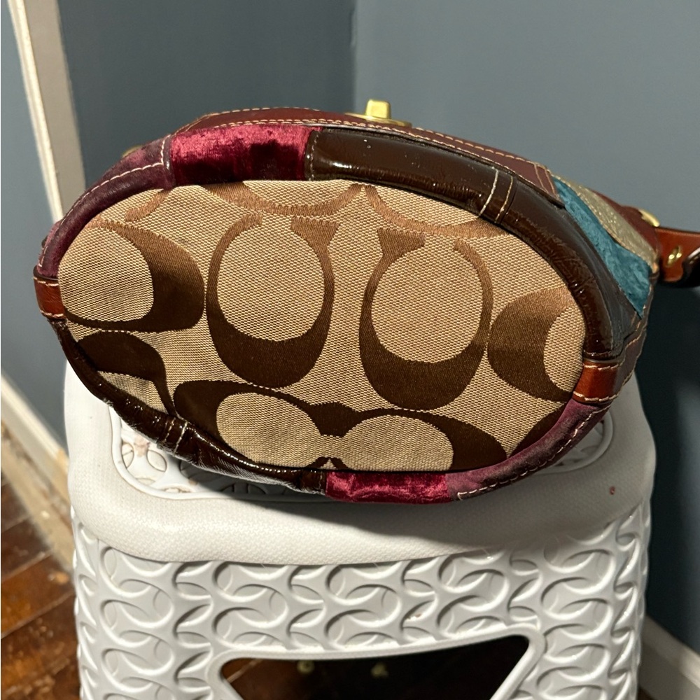 Coach Patchwork Shoulder Bag With Rich Tones - image 2
